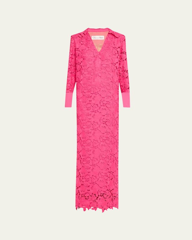 Roses Guipure Poplin Caftan